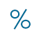 percentage symbol icon