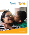 Annual Report Cover 2021 mom and son