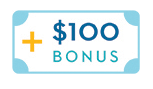 $100 bonus icon