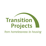 Logo for the non-profit organization Transition Projects: From homelessness to housing.